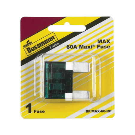 EATON BUSSMANN Automotive Fuse, MAX Series, 60A, 32V DC, Non-Indicating BP/MAX-60-RP